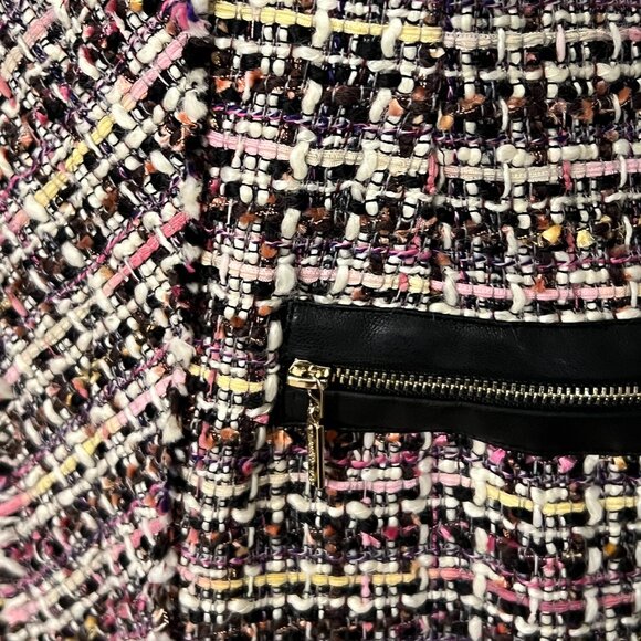 COPY - Karl Lagerfeld Women's Dress Tweed Multicolor Short Sleeve Size 6 V-Neck - Picture 3 of 11